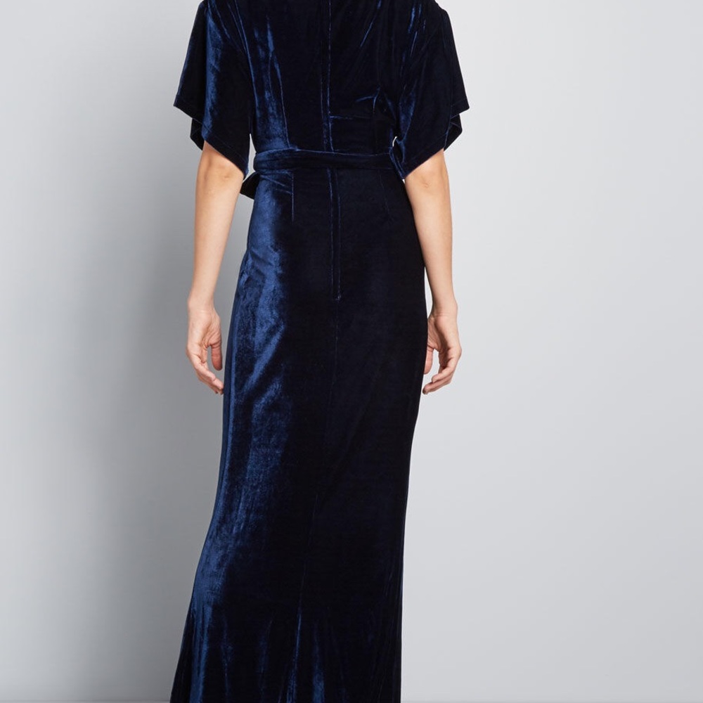 Old Hollywood wrap style maxi dress
